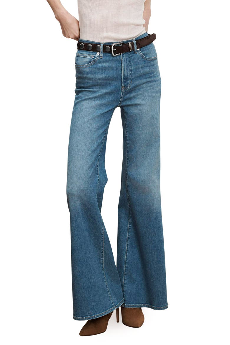 Joplin Wide Flare Leg Jeans, Main, color, POOL PARTY