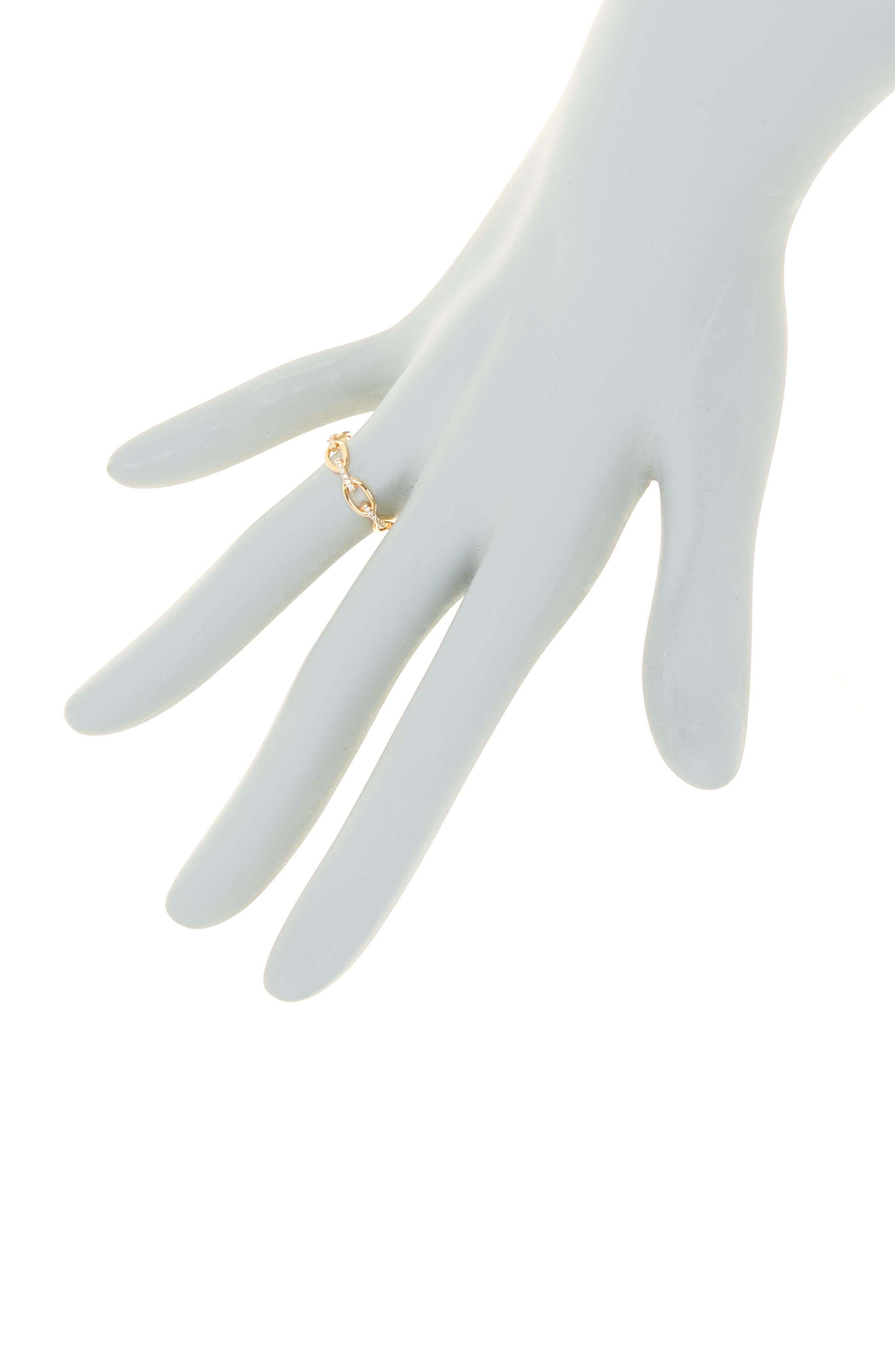 Sterling Forever Pavé Crystal Chain Link Ring (Women) | Nordstromrack