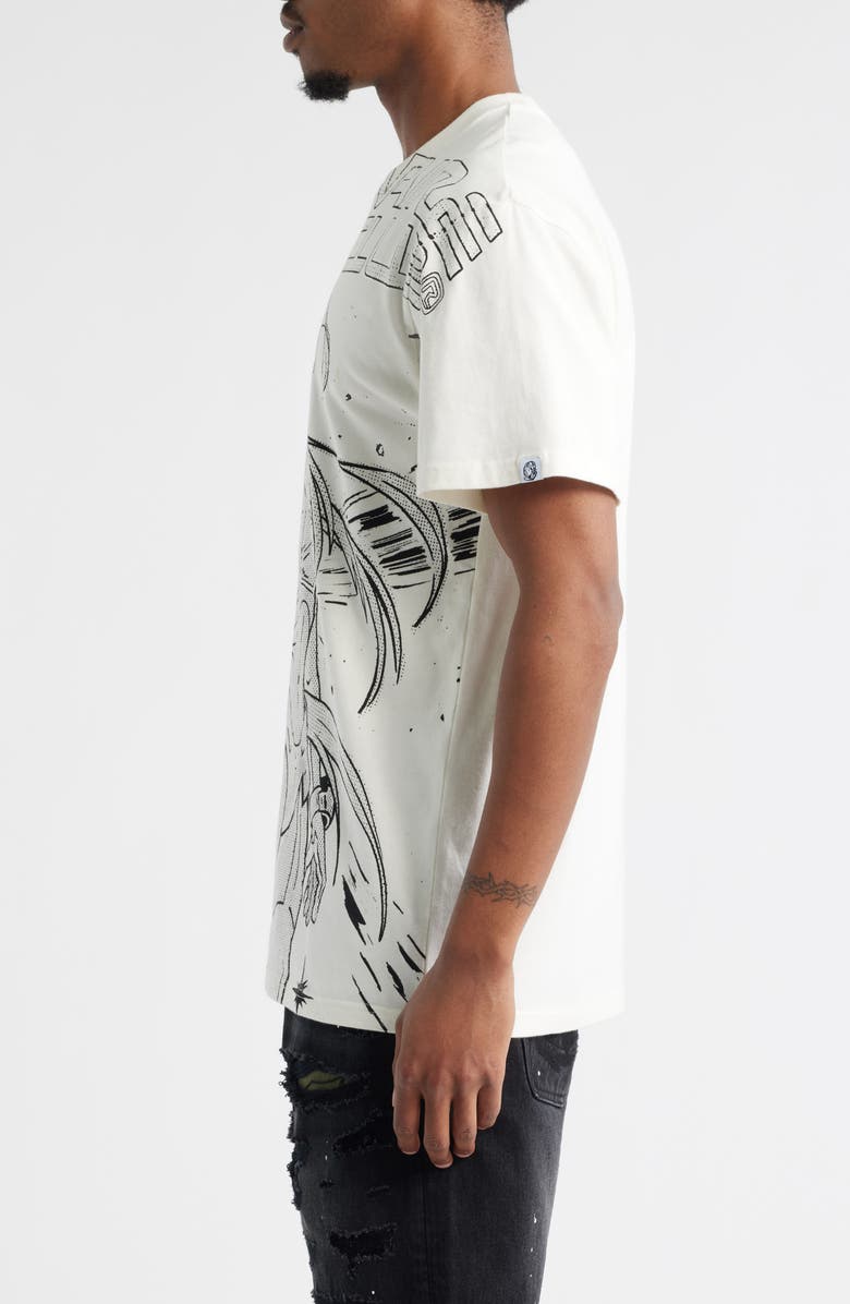 Billionaire Boys Club Anime Oversize Graphic T-Shirt, Alternate, color, Gardenia