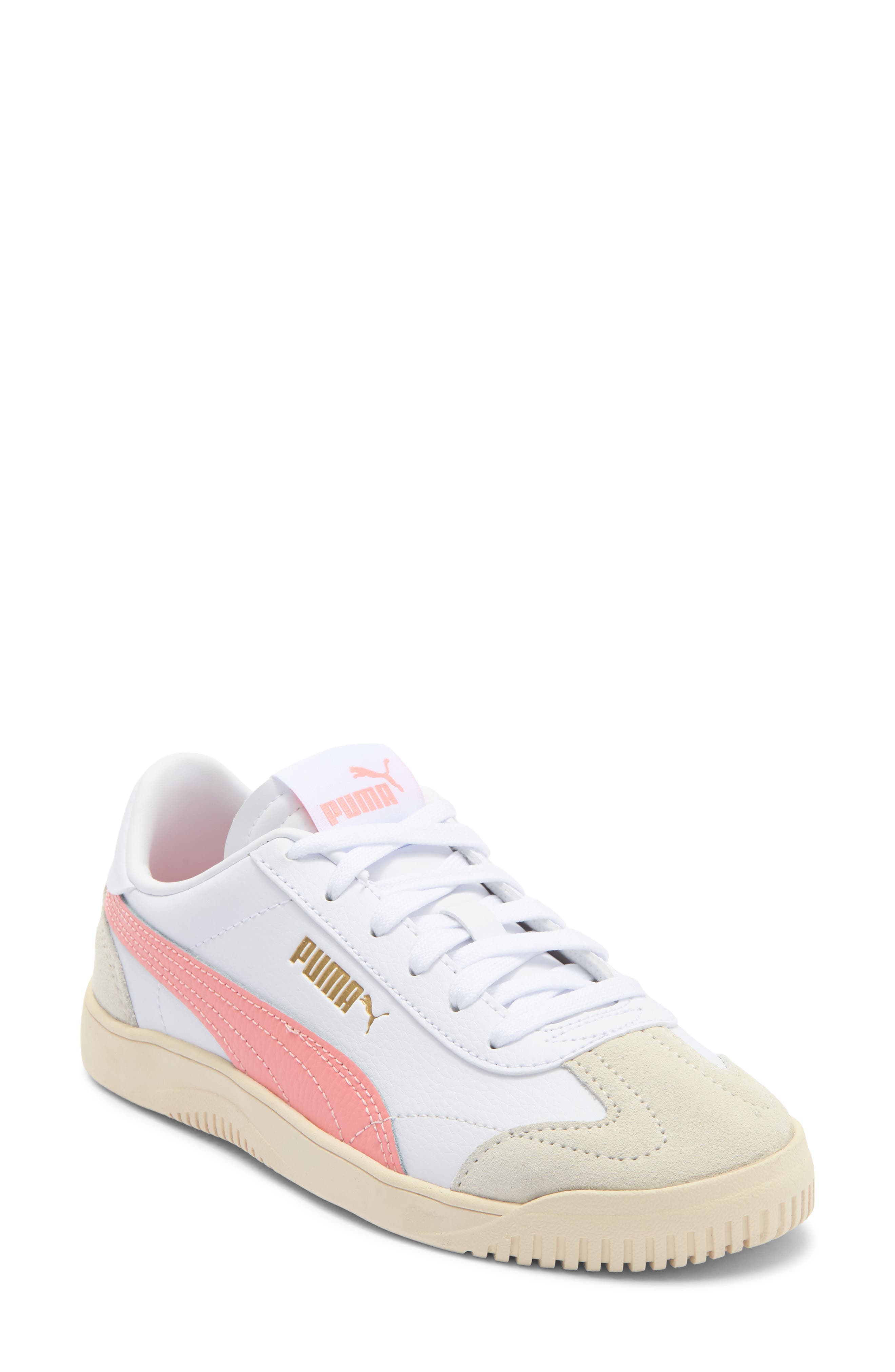 PUMA Club 5v5 Sneaker, Main, color, Puma White-Pink Fruit