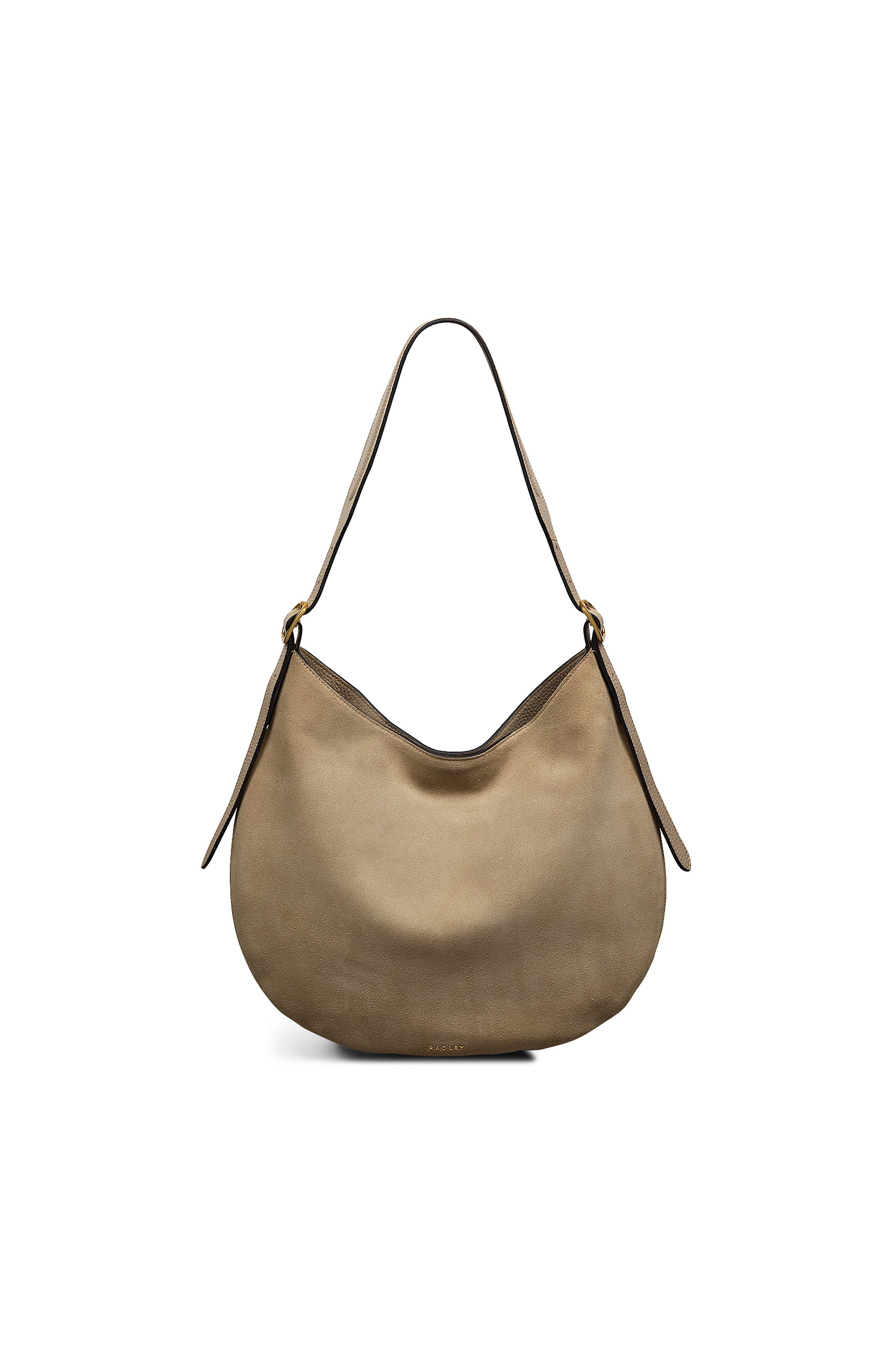 Radley Kensington Place - Suede Large Open Top Shoulder Bag, Main, color, Stone