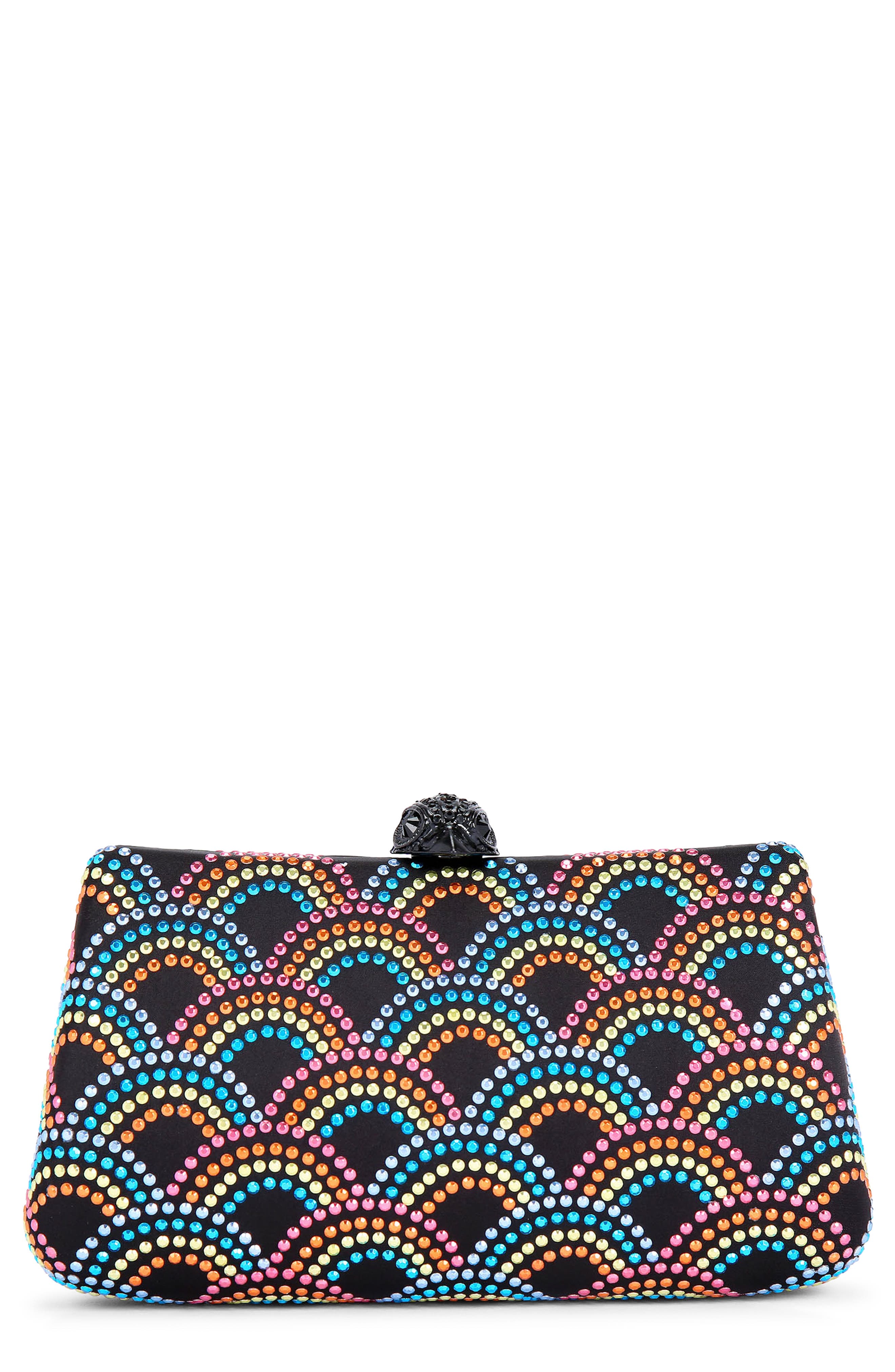 Kurt Geiger London Rainbow Crystal Clutch, Main, color, 