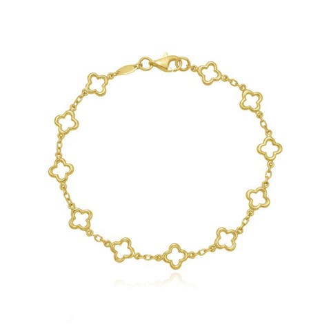 Mini Gold Open Clover Bracelet