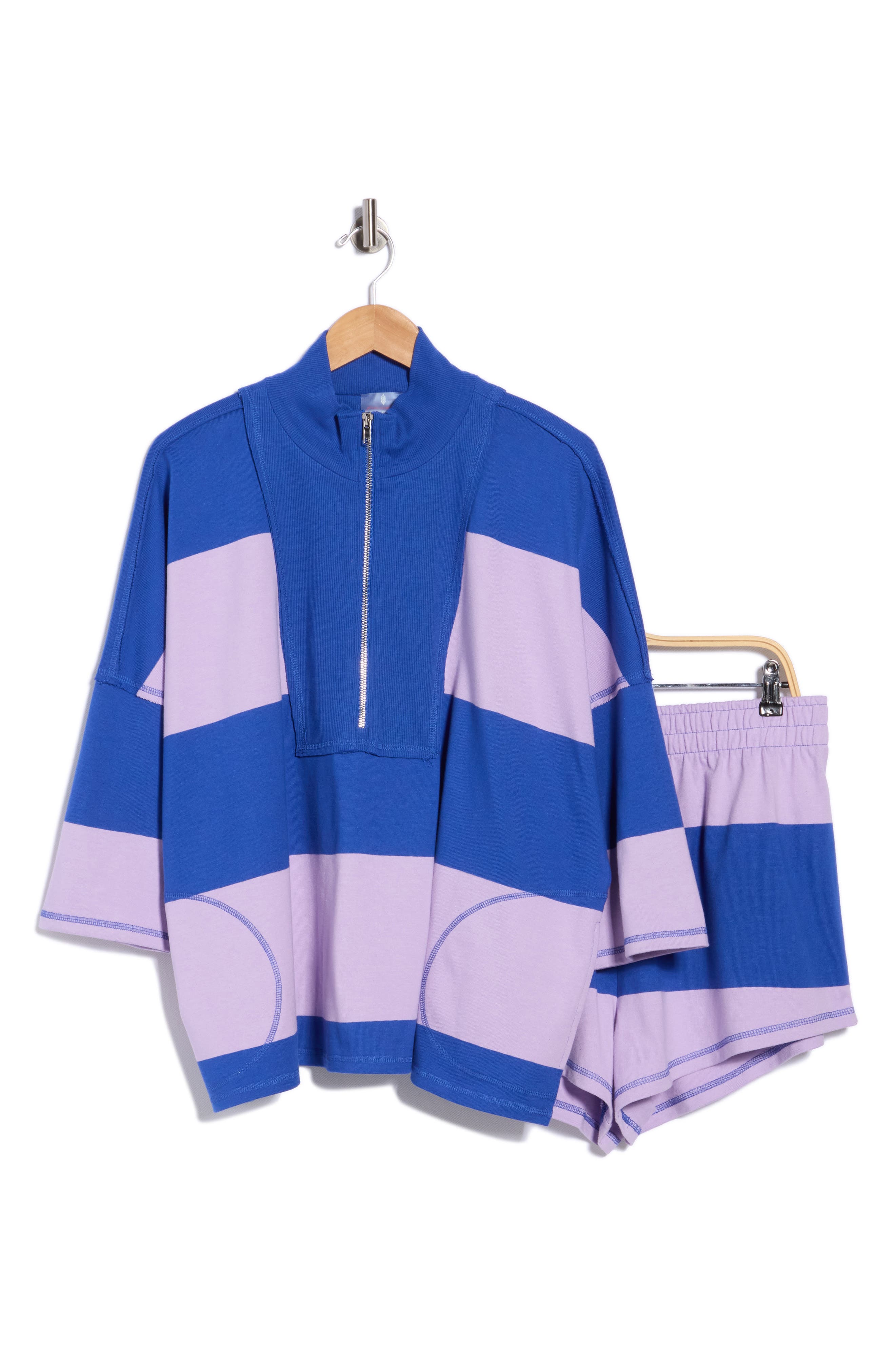 FP Movement Retro Rugby Half Zip Top & Shorts Set
