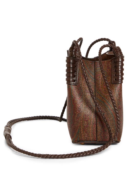 ETRO ETRO EXTRA SMALL LIBRA ARNICA COATED CANVAS CROSSBODY BAG