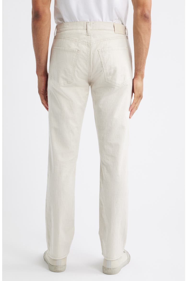 Elijah Relaxed Straight Stretch Linen & Cotton Pants, Alternate, color, NATURAL