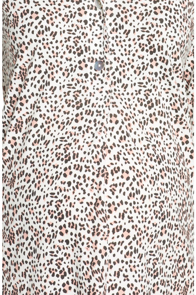 Luxe Animal Print Maternity/Nursing Nightshirt, Alternate, color, LEOPARD PRINT