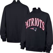 '47 Women's '47 Navy New England Patriots Oversized Vantage Mock Neck Sweatshirt