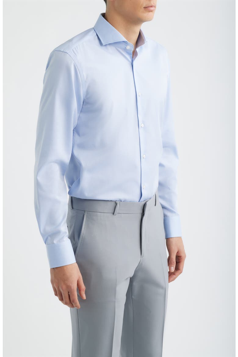 P-Hank Slim Fit Cotton Dress Shirt, Alternate, color, LIGHT PASTEL/ BLUE
