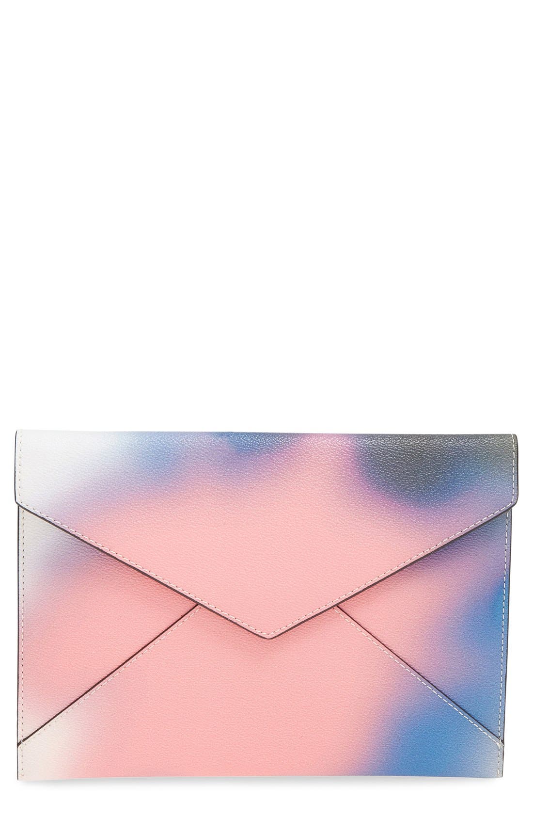 'Leo' Envelope Clutch, Main, color, GRAFFITI PRINT