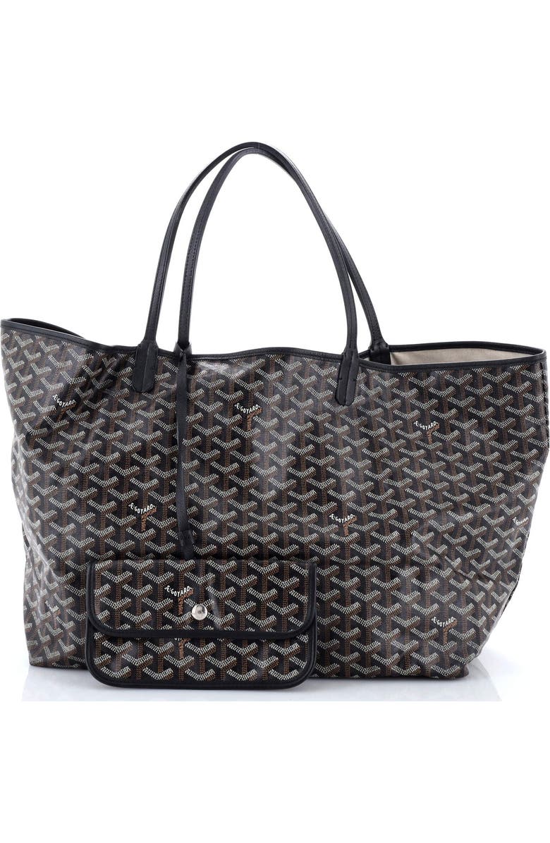 Pre-Owned Goyard Saint Louis Tote Coated Canvas GM, Alternate, color, Black