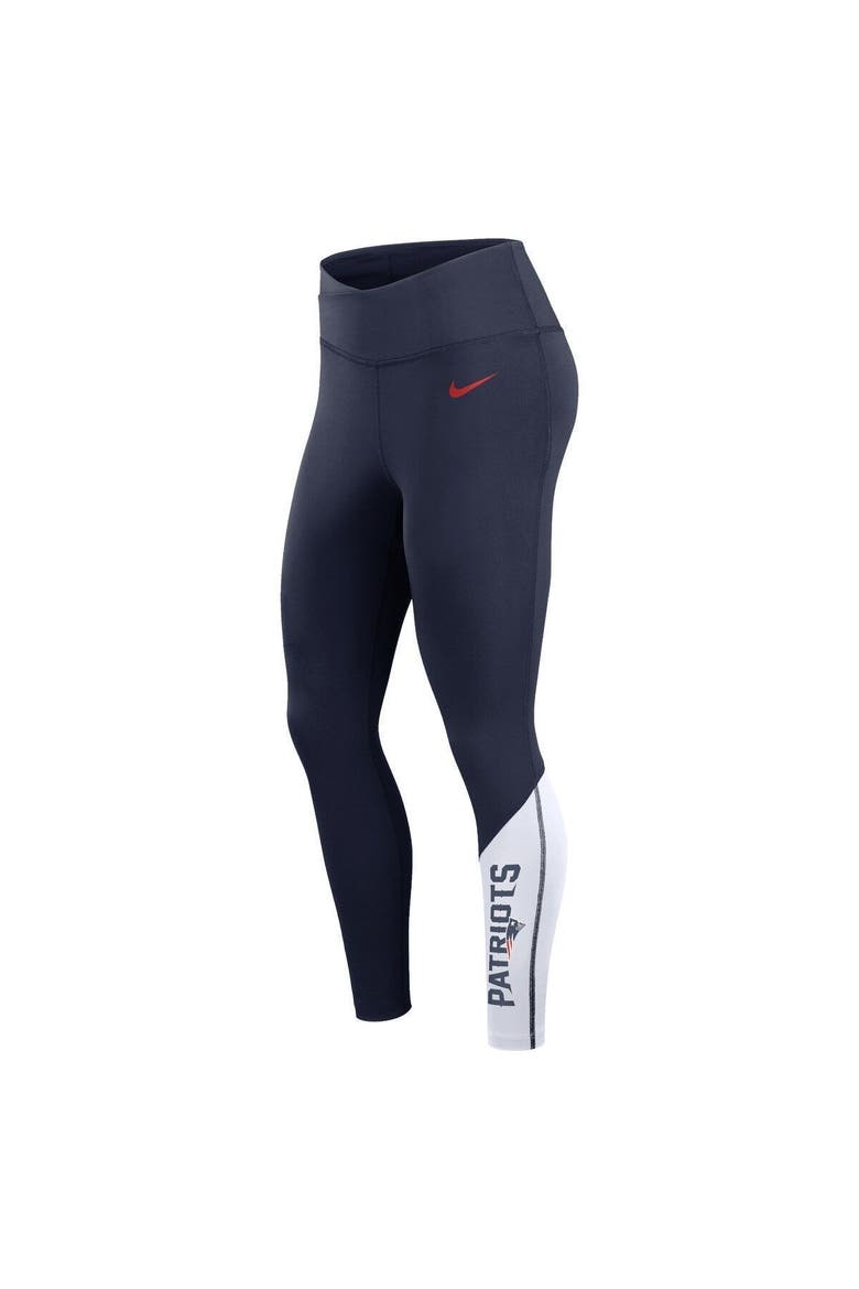Women's Nike Navy/White New England Patriots 7/8 Performance Leggings, Alternate, color, Navy