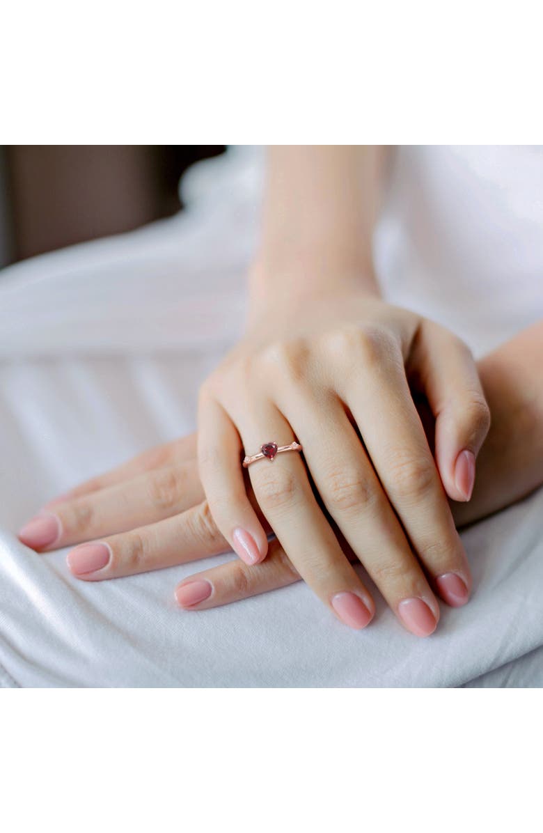 Julianna B. Garnet & White Topaz Stackable Ring 10k, Alternate, color, Garnet