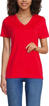 Lands' End Supima Cotton V-Neck T-Shirt