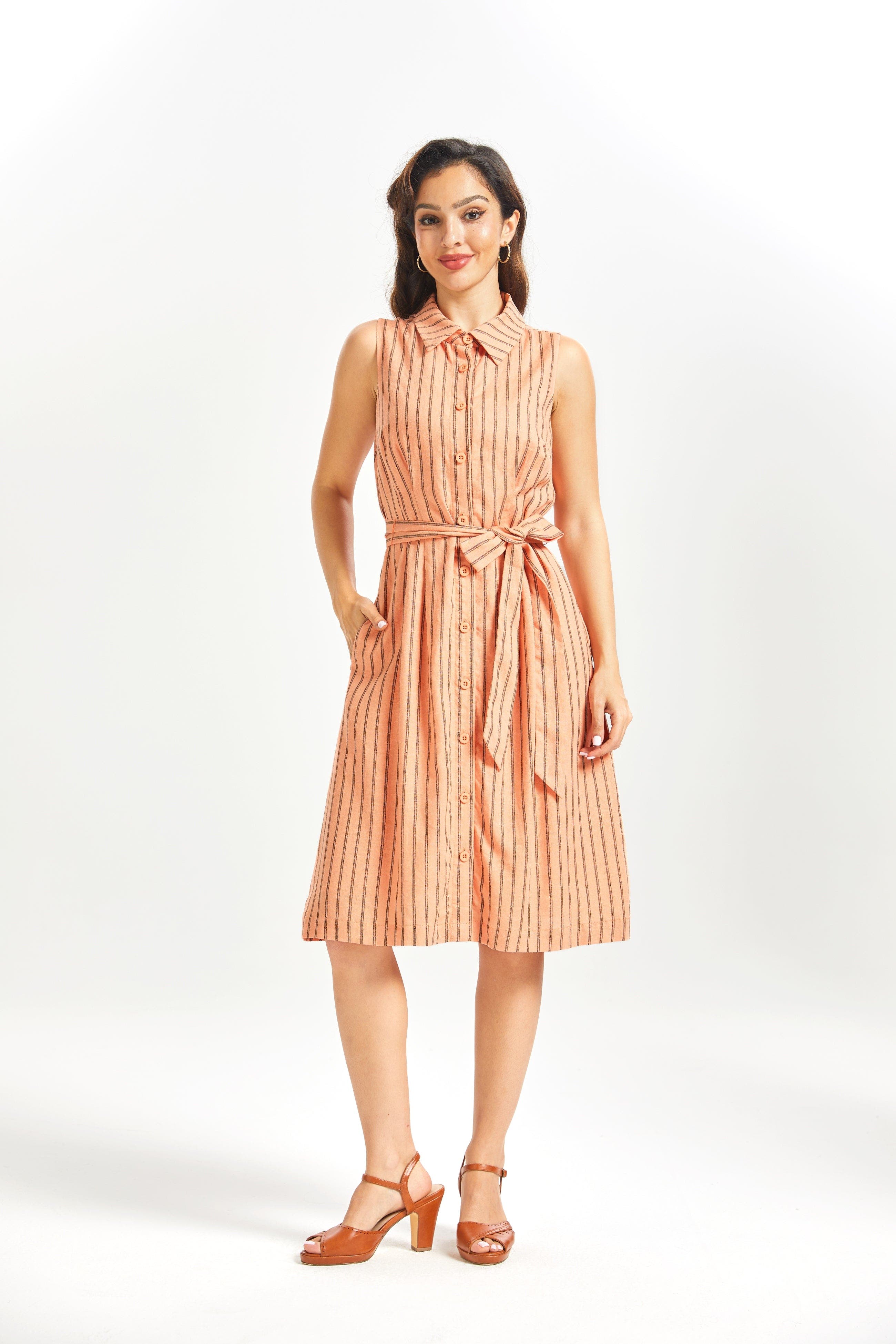 selected Pinstripe Peach