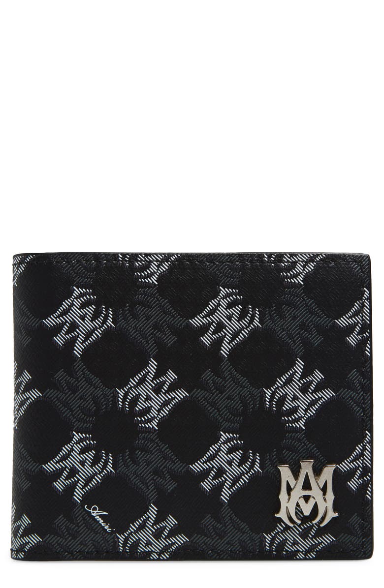 AMIRI MA Quad Coated Canvas Bifold Wallet, Main, color, Black