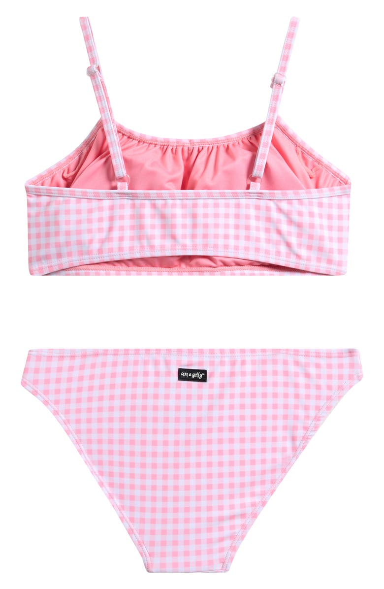 Ava & Yelly Kids' Emma Gingham Two-Piece Swimsuit, Alternate, color, Light Pink