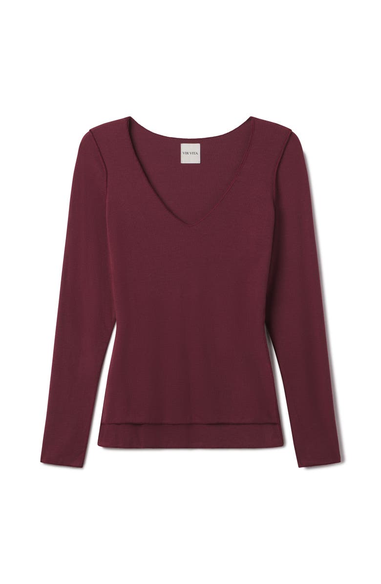 VIR VITA Phoebe Long Sleeve, Main, color, Maroon