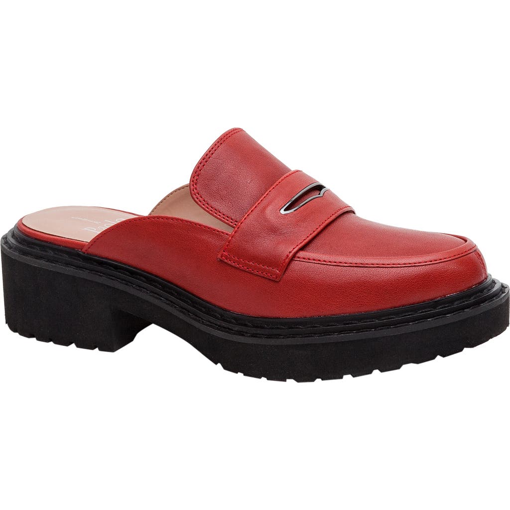 Linea Paolo Elie Platform Loafer In Dark Red