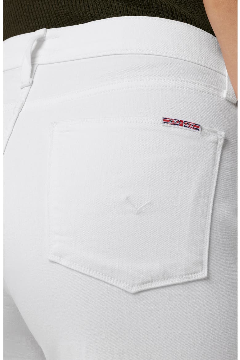 Rosalie High Waist Raw Crop Wide Leg Jeans, Alternate, color, WHITE