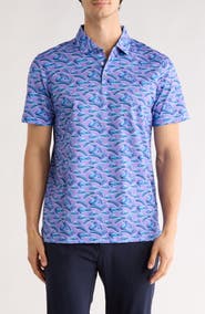 Bugatchi Print OoohCotton® Knit Polo