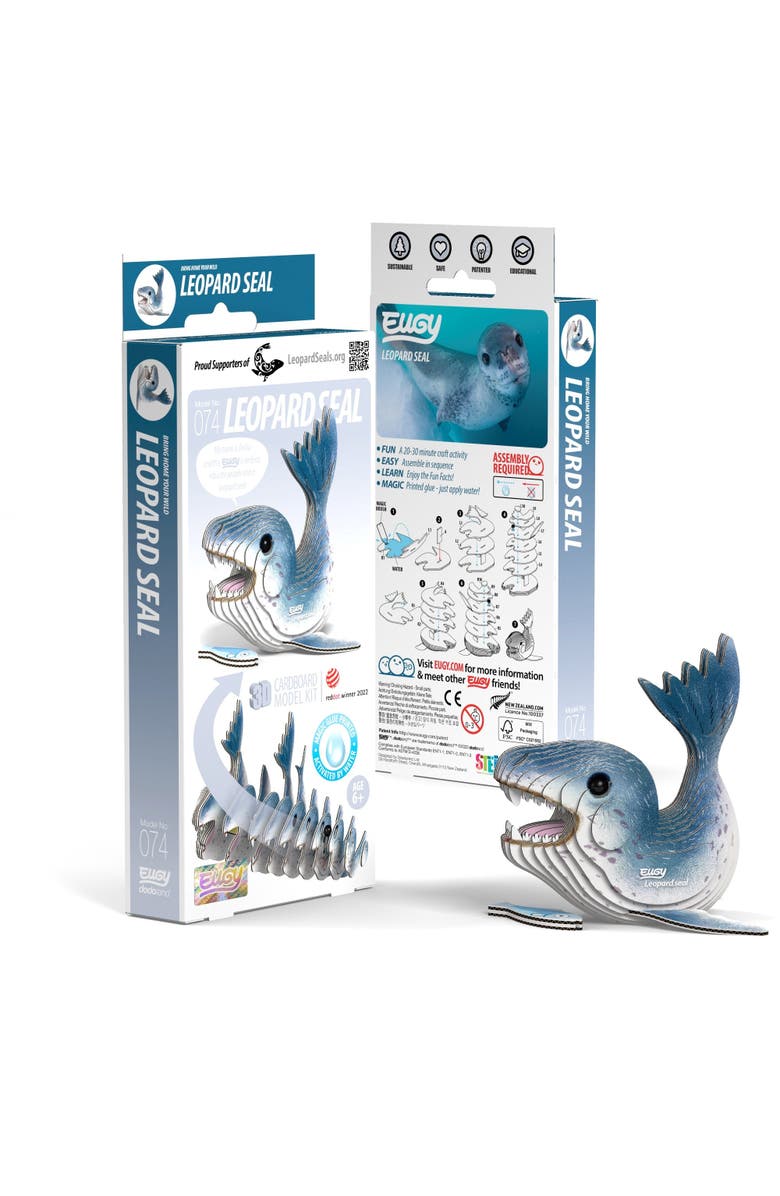 Eugy Puzzles Leopard Seal 3D Puzzle, Main, color, NO COLOR
