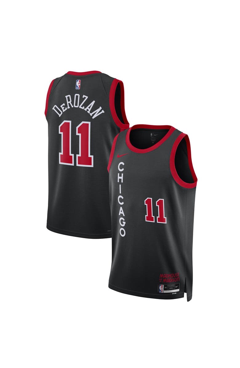 Nike Unisex Nike DeMar DeRozan Black Chicago Bulls 2023/24 Swingman Jersey - City Edition, Main, color, 