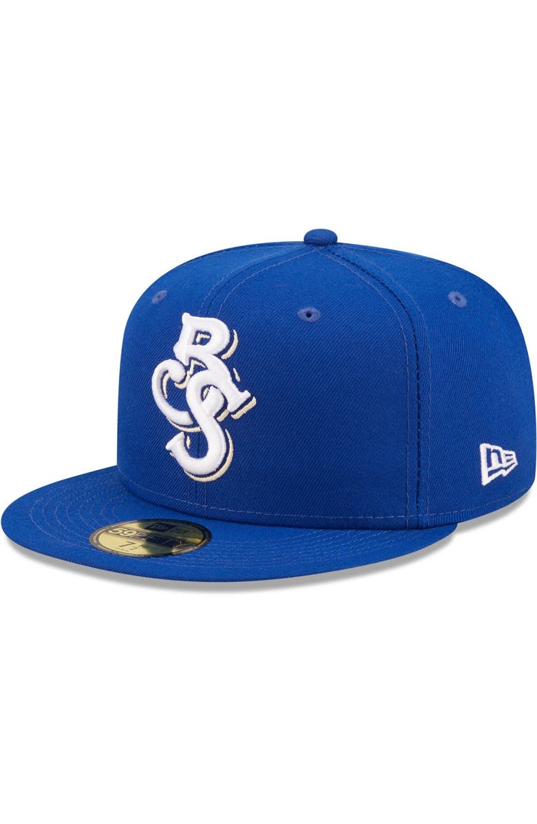 New Era Men's New Era Blue Biloxi Shuckers Authentic Collection 59FIFTY Fitted Hat, Main, color, Blue