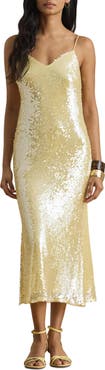 Lauren Ralph Lauren Opaline Luxe Sequin Cocktail Slipdress