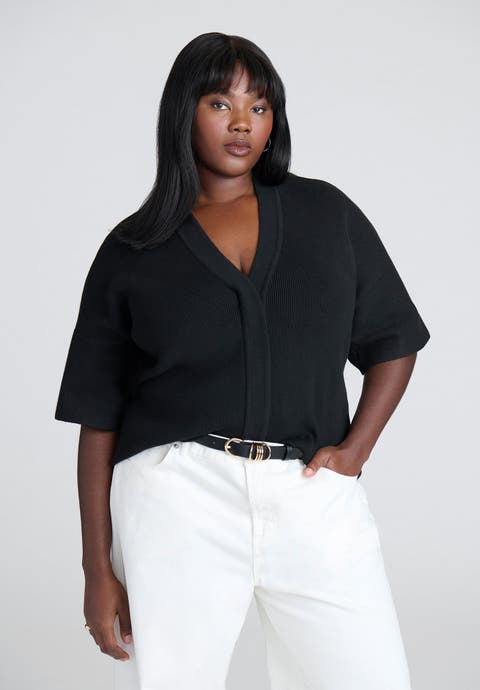 Wide Sleeve Sweater (Plus)