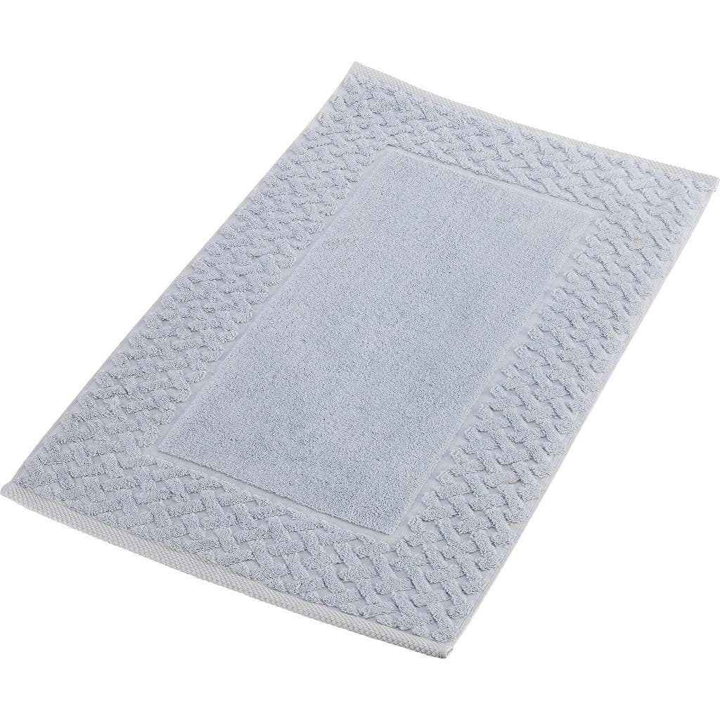 Christy Trellis Textured Cotton Rayon Fibre Blend Bath Mat In Glacier