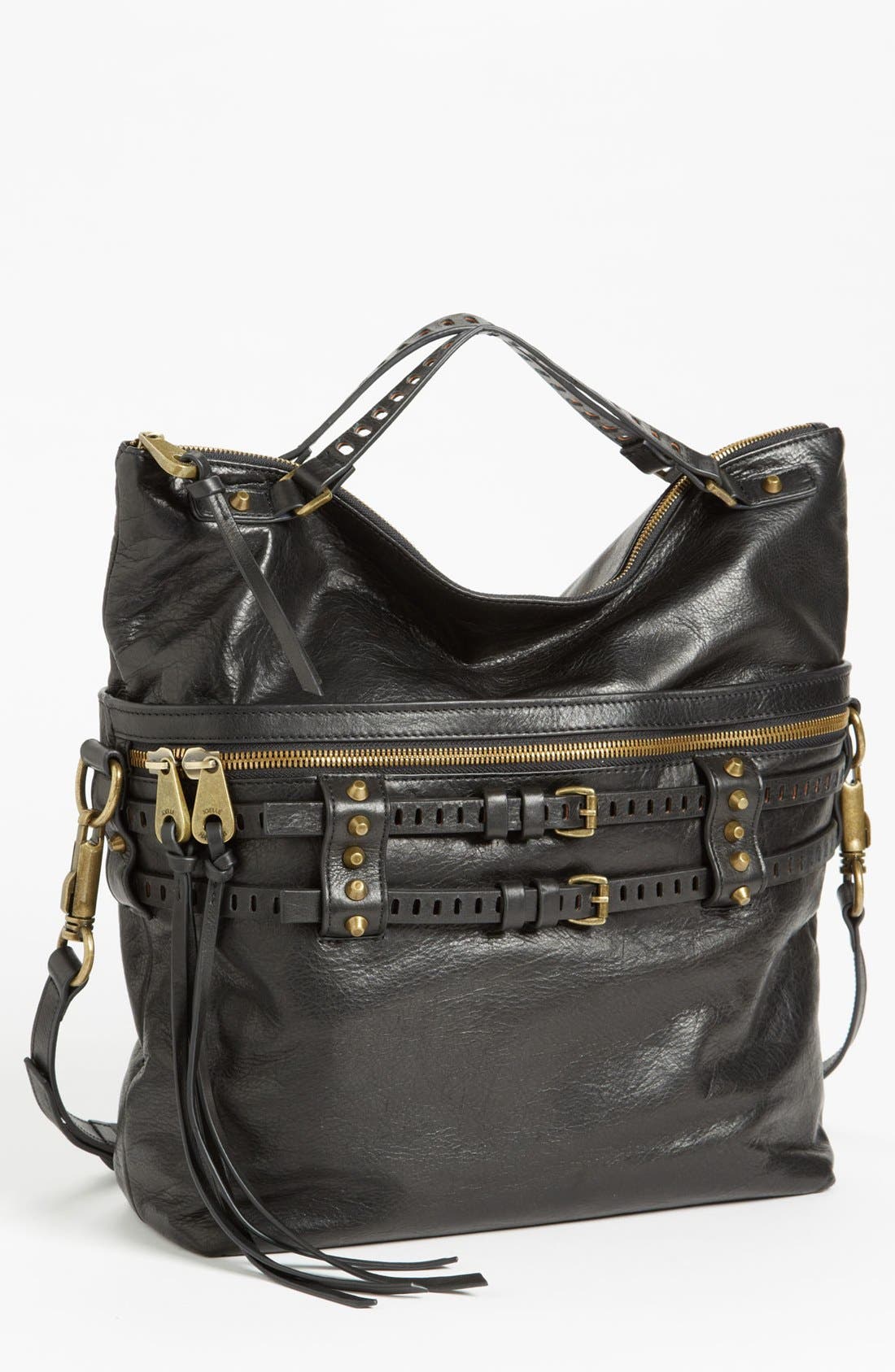 Joelle Hawkens by Treesje® 'Victory' Shoulder Bag, Large, Main, color, BLACK