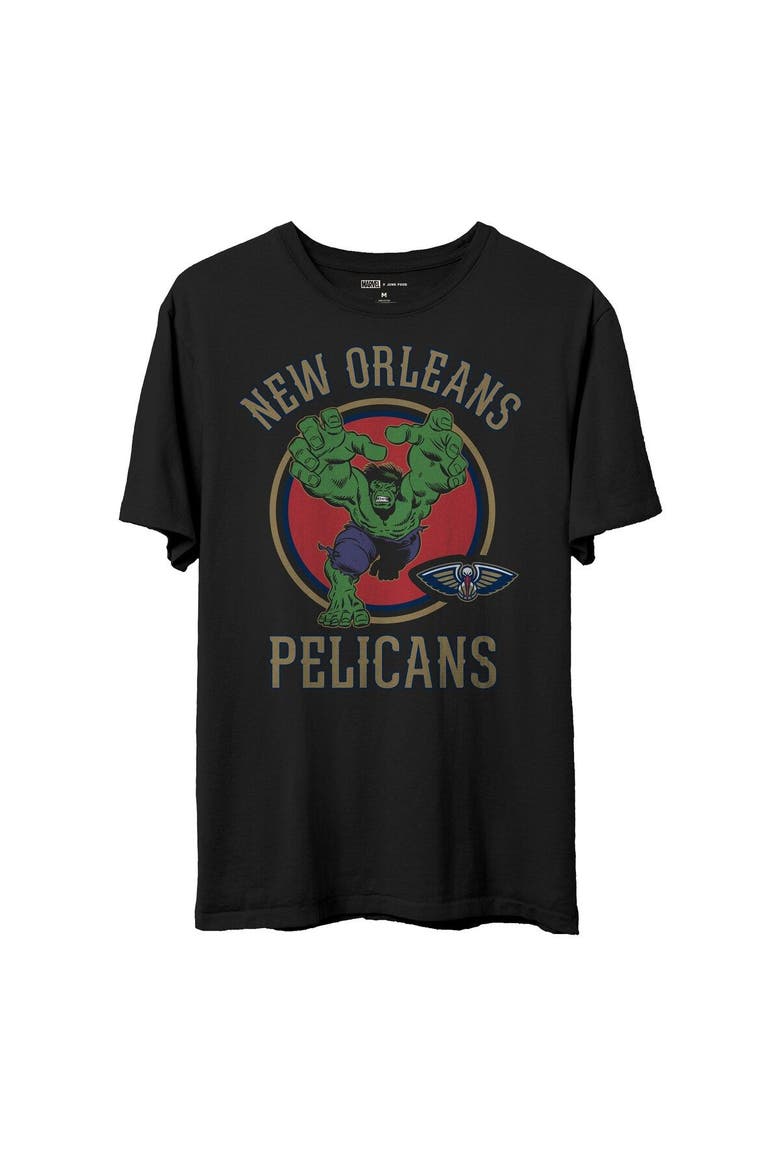 Men's Junk Food Black New Orleans Pelicans NBA x Marvel T-Shirt, Alternate, color, Black