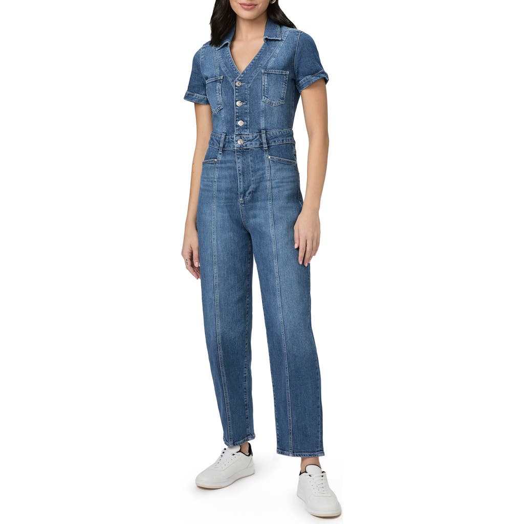 PAIGE PAIGE ALEXIS BARREL DENIM JUMPSUIT