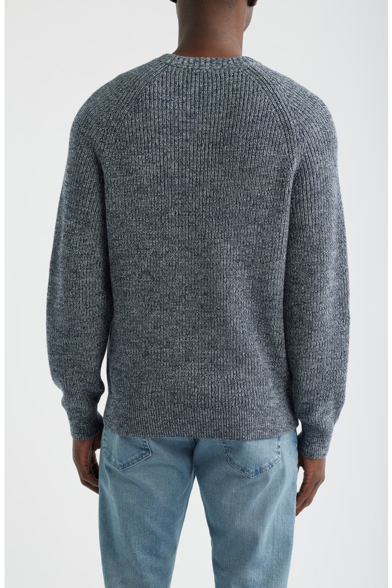 Shaker Stitch Cotton Sweater, Alternate, color, INK MARL
