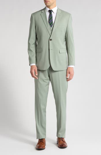 Braveman Classic Fit 3-piece Suit In Sage