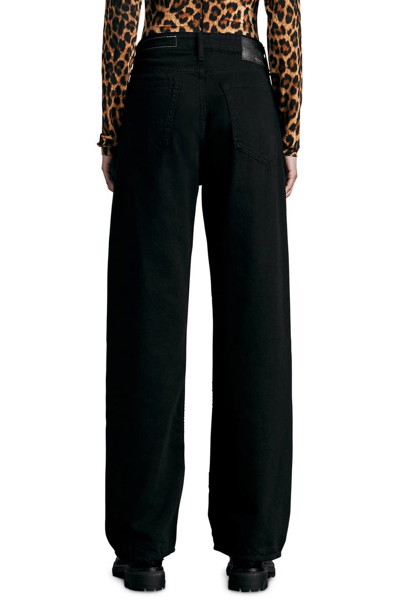 rag & bone Featherweight Logan Wide Leg Jeans, Alternate, color, Black