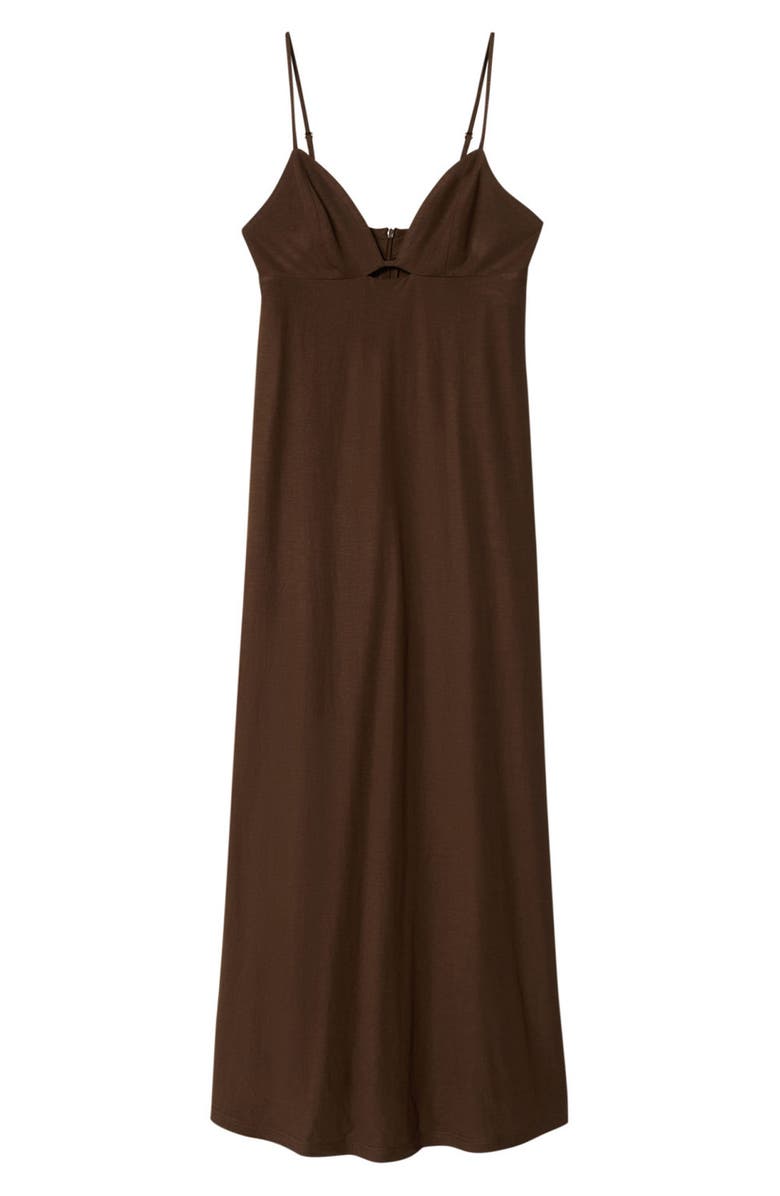 MANGO Slit Cutout Maxi Dress, Alternate, color, 