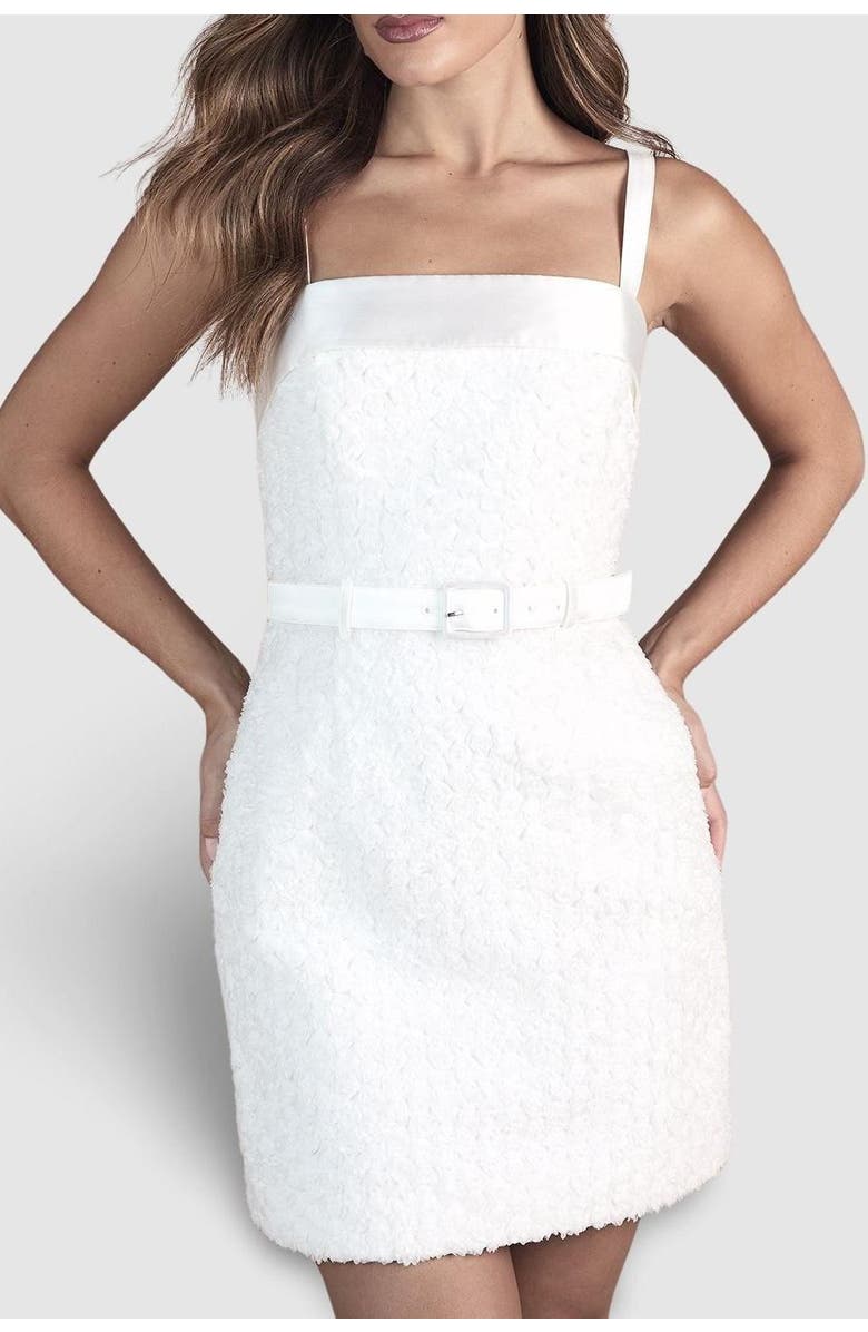 Coast Strappy Embellished Mini Dress, Alternate, color, Ivory