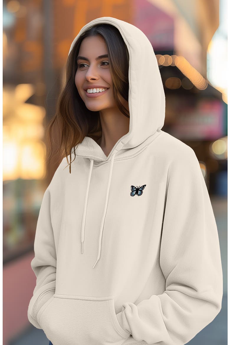 Womens Butterfly Midweight All Day Hoodie, Alternate, color, Sandshell