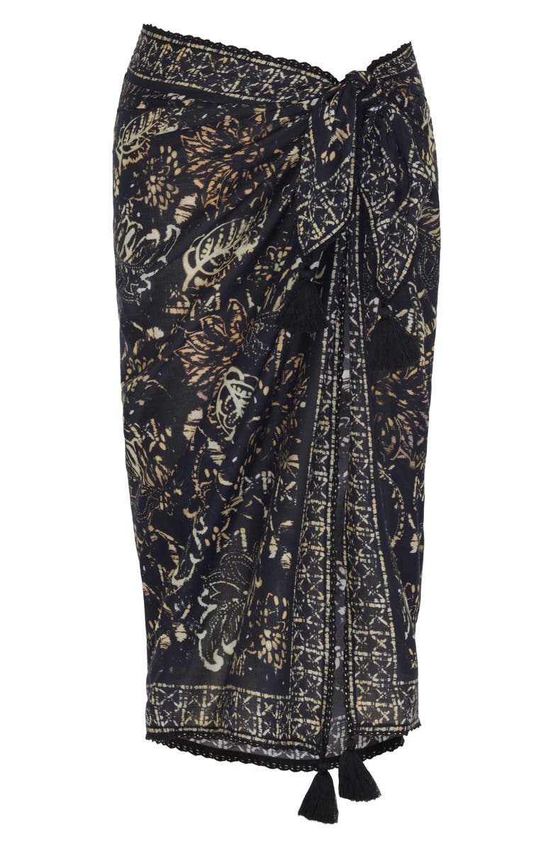 Magicsuit<sup>®</sup> Balinese Cotton Cover-Up Pareo, Alternate, color, Black/ Multi