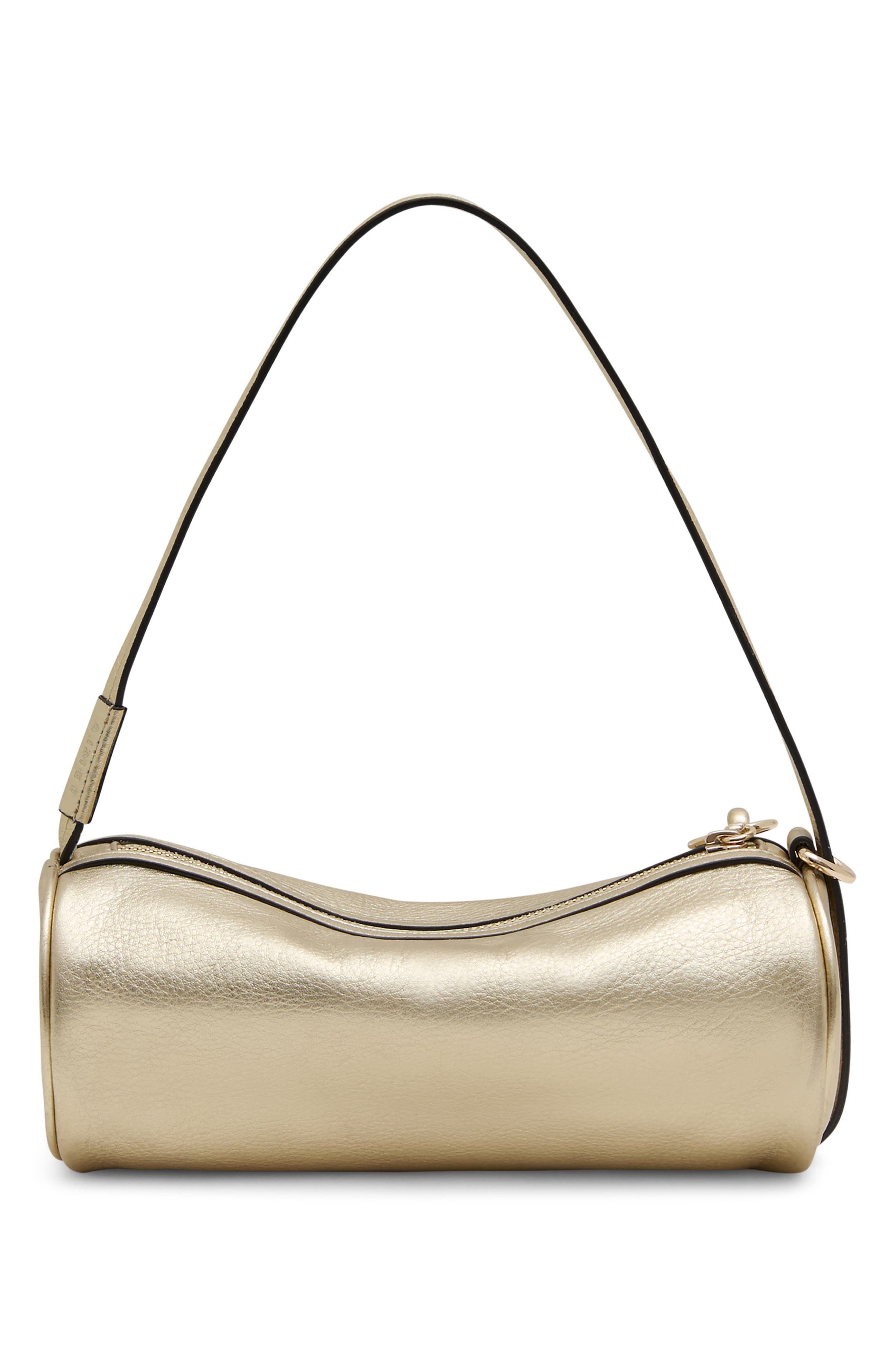 The Skipper Barrel Leather Shoulder Bag, Alternate, color, WARM CHAMPAGNE