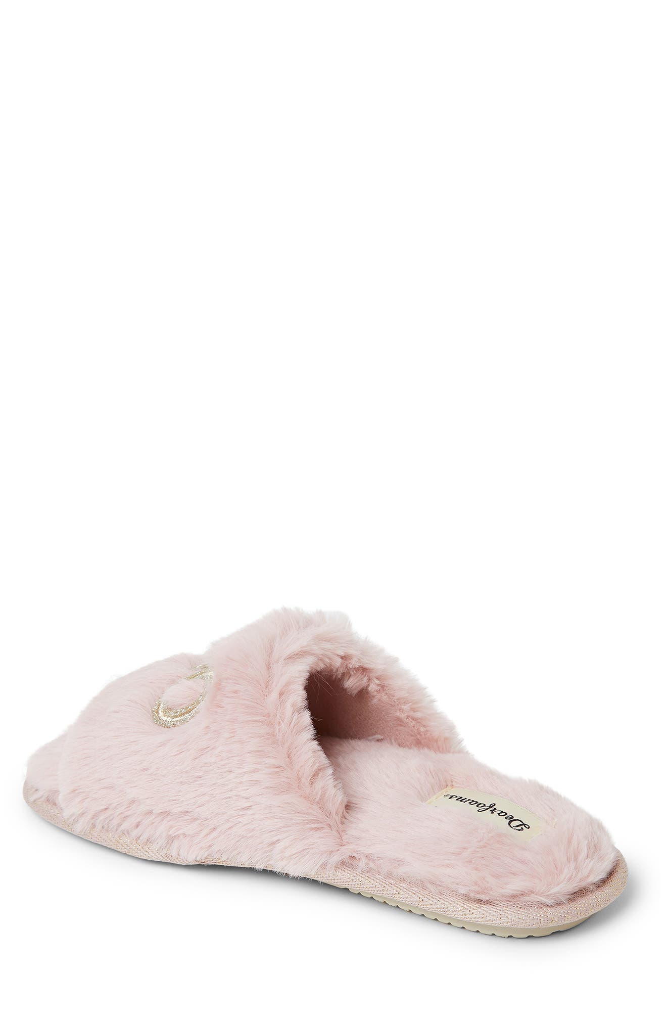 Novelty Faux Fur Bridal Slide, Alternate, color, PALE MAUVE