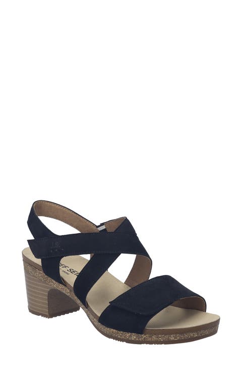 Grace Ankle Strap Block Heel Sandal (Women)