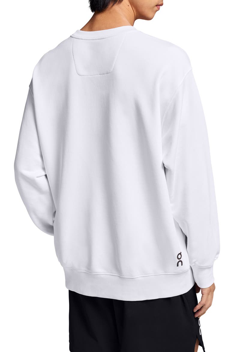 Club Crewneck Cotton Blend Sweatshirt, Alternate, color, WHITE