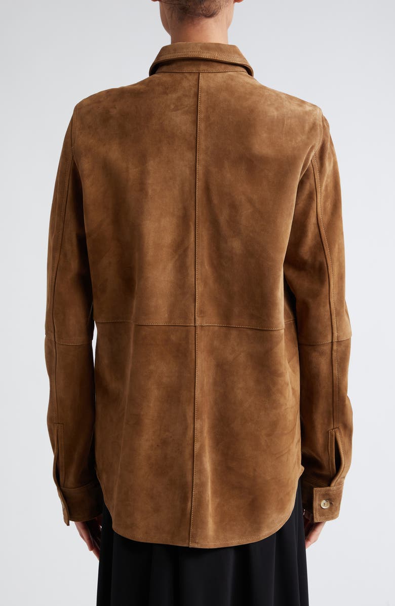 TOTEME Soft Suede Shirt Jacket, Alternate, color, 