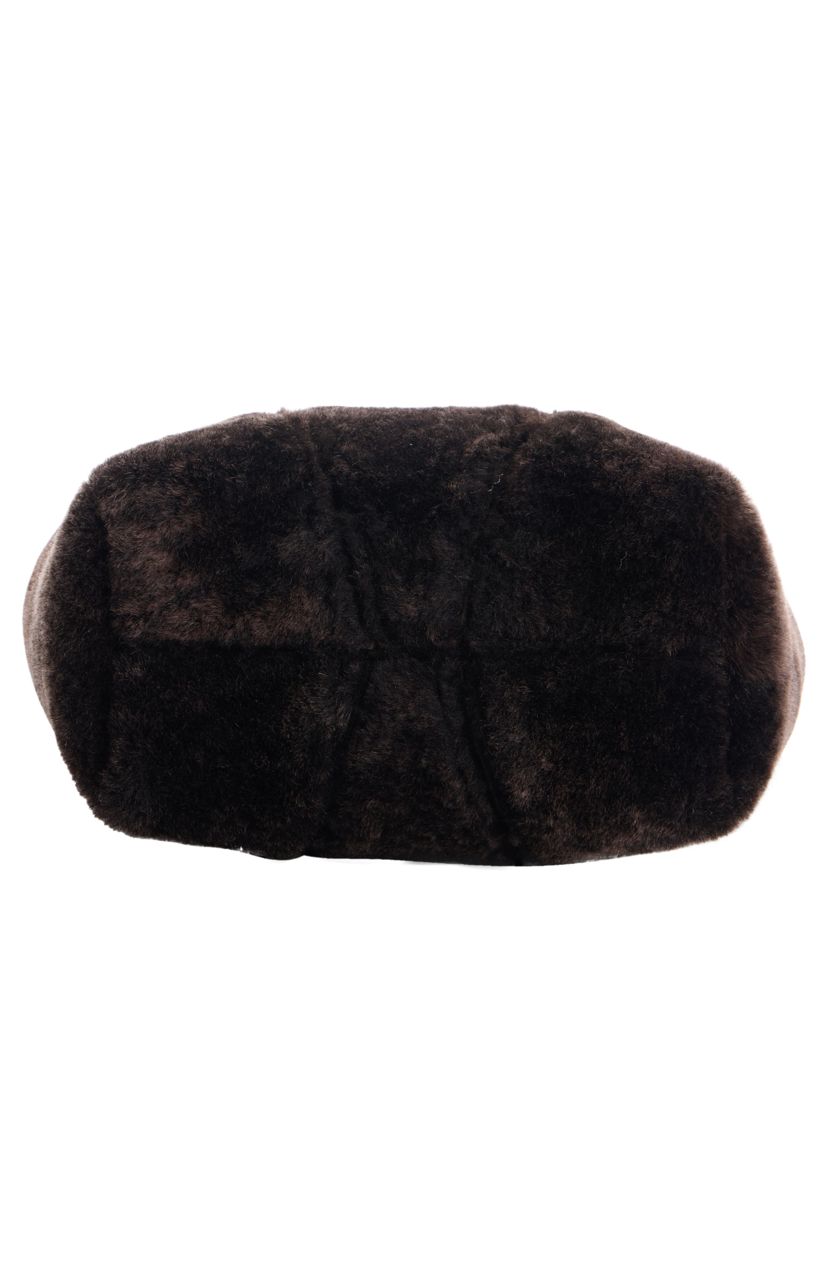 Chloé Small Spin Genuine Shearling Tote, Alternate, color, Kohl Brown