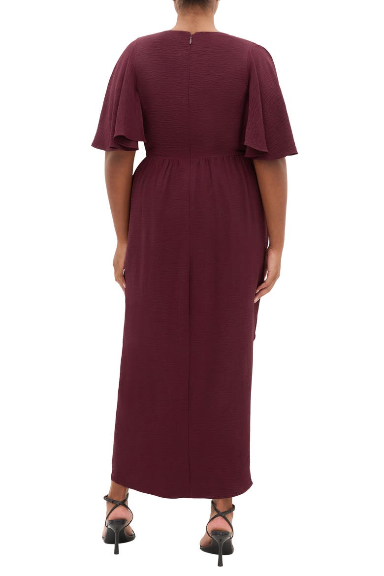 Braelynn High-Low Maxi Dress, Alternate, color, DARK CHERRY