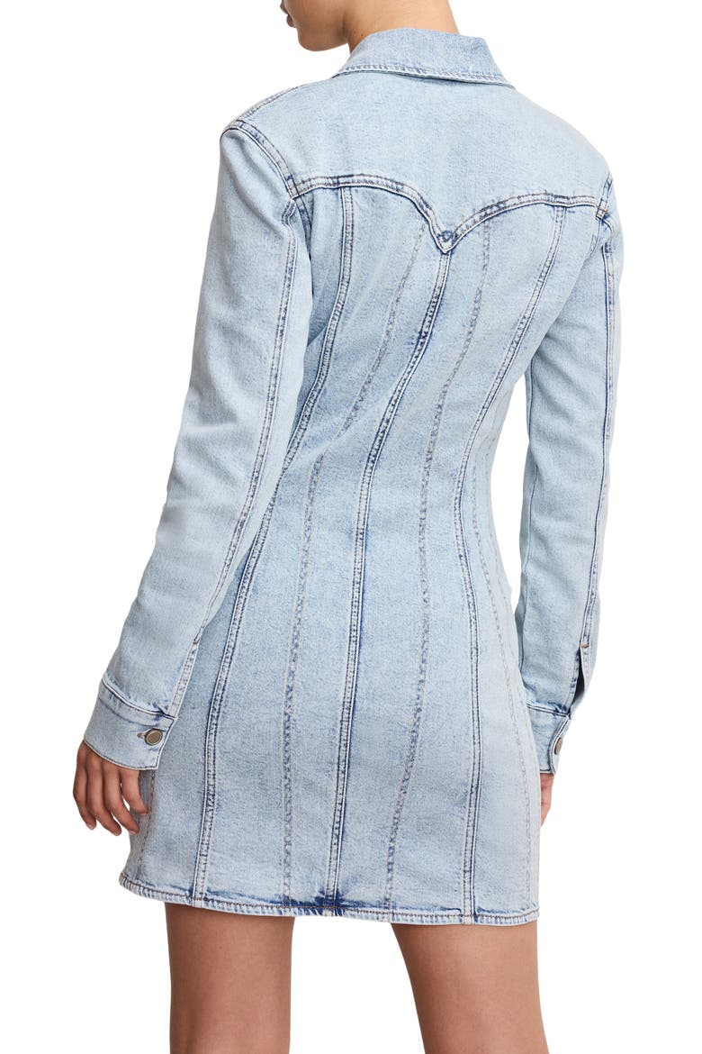 Dolly Denim Corset Dress, Alternate, color, INDIGO1022