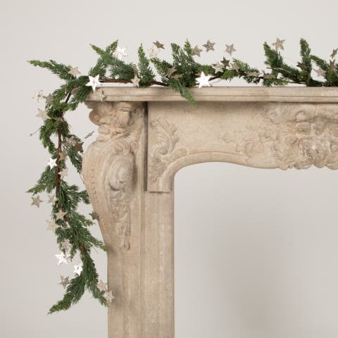 72" Star Shaped Garland with Glitter